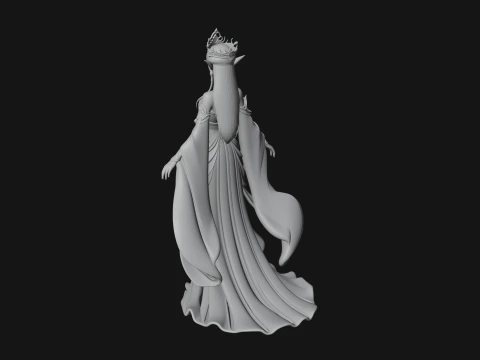 Elven Queen Statue Design 20 - 3D Print Model 3D Print Model