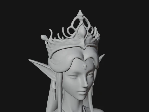 Elven Queen Statue Design 20 - 3D Print Model 3D Print Model