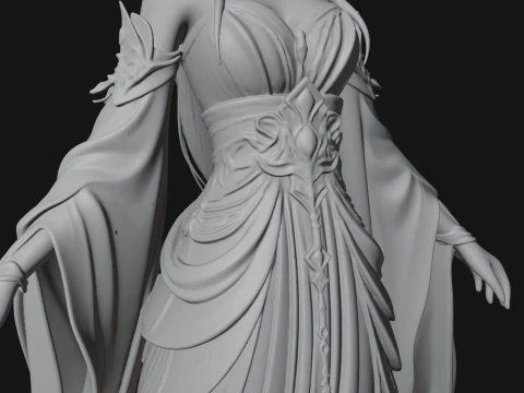 Elven Queen Statue Design 20 - 3D Print Model 3D Print Model