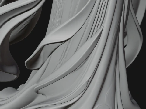 Elven Queen Statue Design 20 - 3D Print Model 3D Print Model
