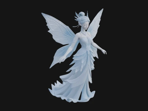Schmetterlingsfl&uuml;gel-Feenstatue Design 20 &ndash; 3D-Druckmodell 3D Druckmodell