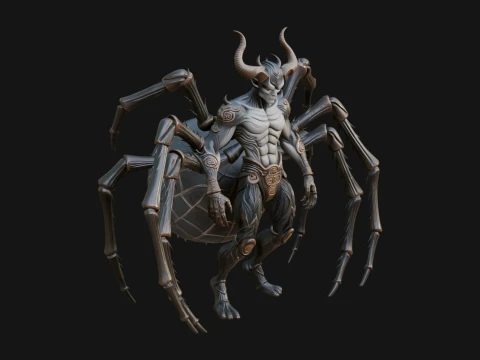 Spider Legged Demon Statue Design 7 - 3D Print Model 3D Print Model