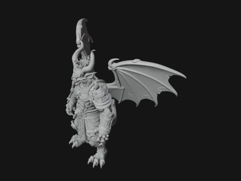 Winged Dragon Demon Statue Design 29 - 3D Print Model 3D Print Model