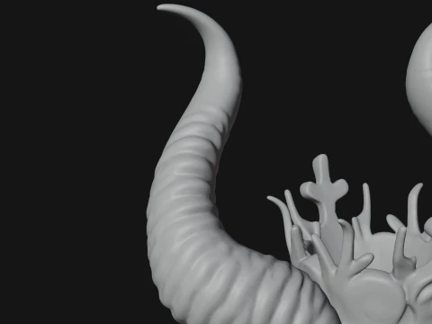 Winged Dragon Demon Statue Design 29 - 3D Print Model 3D Print Model