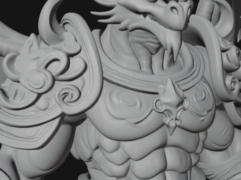 Winged Dragon Demon Statue Design 29 - 3D Print Model 3D Print Model