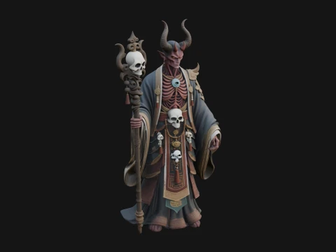 Skeleton Lich Statue Design 19 - 3D Print Model 3D Print Model