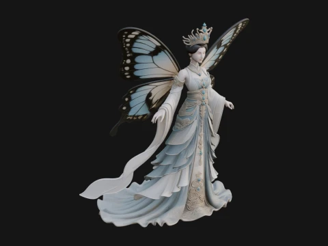 Butterfly Wing Fairy Statue Design 24 - 3D Print Model 3D Print Model