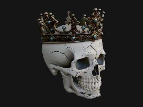 Human Skull Statue Design 4 - 3D Print Model 3D Print Model