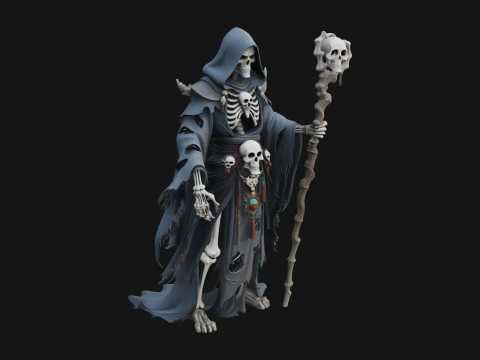 Skeleton Lich Statue Design 20 - 3D Print Model 3D Print Model