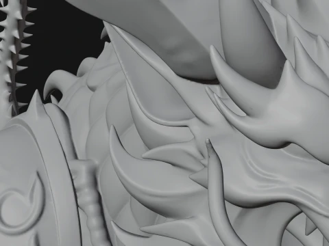 Armored Bull Beast Statue Design 4 - 3D Print Model 3D Print Model