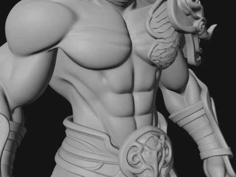 Serpent Bodied Naga Statue Design 3 - 3D Print Model 3D Print Model