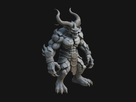 Stone Rock Golem Statue Design 9 - 3D Print Model 3D Print Model