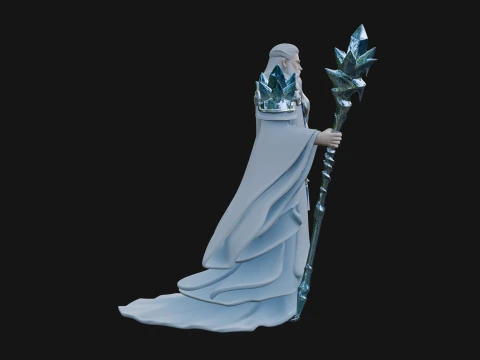 Elven High Mage Statue Design 18 - 3D Print Model 3D Print Model