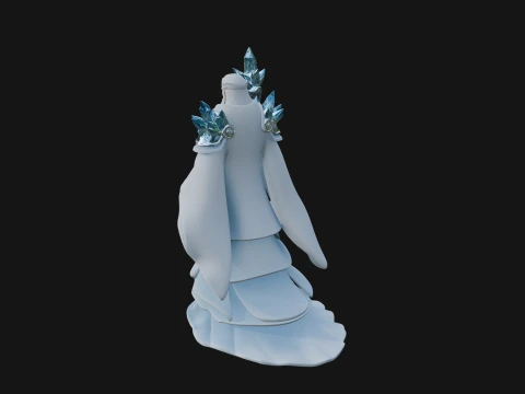 Elven High Mage Statue Design 18 - 3D Print Model 3D Print Model