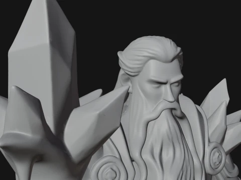Elven High Mage Statue Design 18 - 3D Print Model 3D Print Model