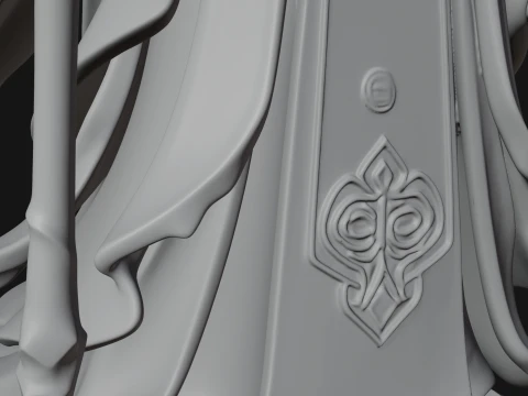 Elven High Mage Statue Design 18 - 3D Print Model 3D Print Model