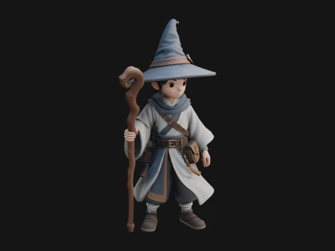 Robed Wizard Statue Design 8 - 3D 프린트 모델 3D 프린트 모델