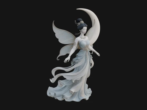 나비 날개 요정 동상 디자인 26 - 3D 인쇄 모델 3D 프린트 모델