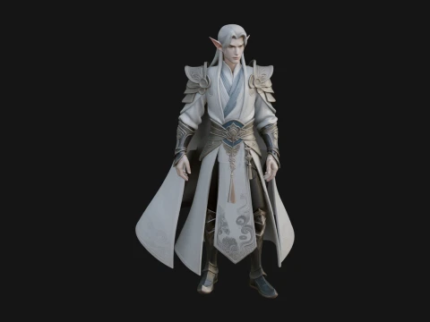 Elven Lord Statue Design 14 - 3D Print Model 3D 프린트 모델