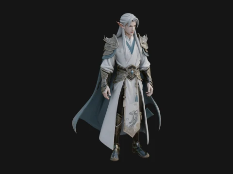 Elven Lord Statue Design 15 - 3D Print Model 3D 프린트 모델