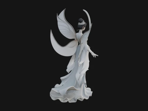 Butterfly Wing Fairy Statue Design 28 - 3D Print Model 3D Druckmodell