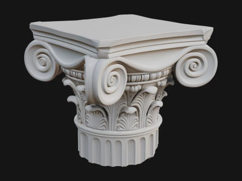 Carved Column Capital Design 30 - 3D Print Model 3D Druckmodell
