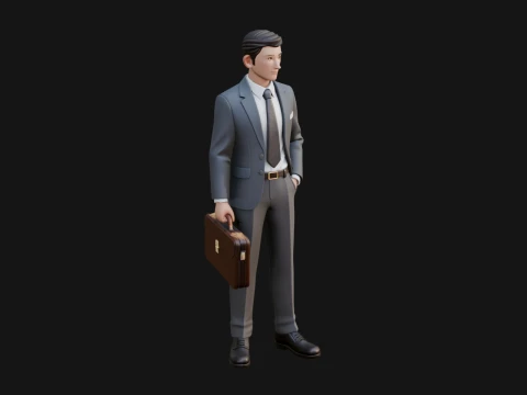 Businessman Statue Design 4 - 3D Print Model 3D Принт Модель