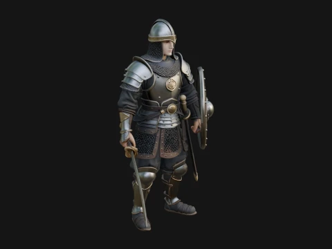 Armored Knight Statue Design 35 - 3D Print Model 3D Print Model