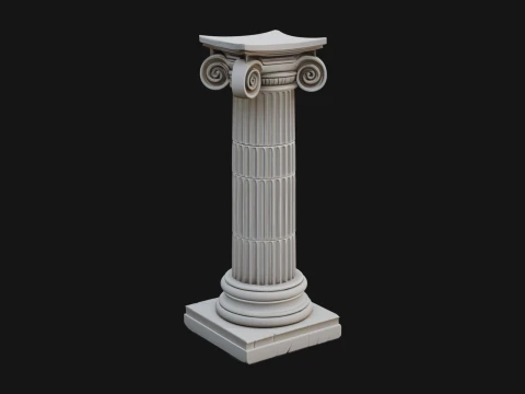 Fluted Stone Column Design 24 - 3D Print Model Modelo de Impressão 3D