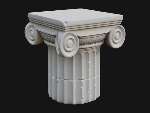Carved Column Capital Design 32 - 3D Print Model 3D Druckmodell