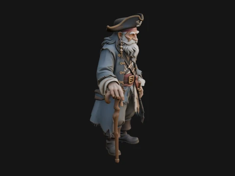 Pirate Captain Statue Design 19 - 3D Print Model 3D Print Model