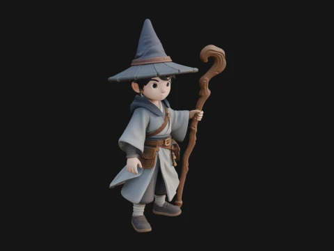 Robed Wizard Statue Design 15 - 3D 프린트 모델 3D 프린트 모델