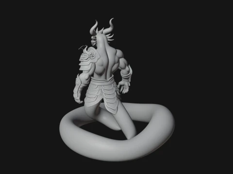 Serpent Bodied Naga Statue Design 4 - 3D Print Model 3D Print Model