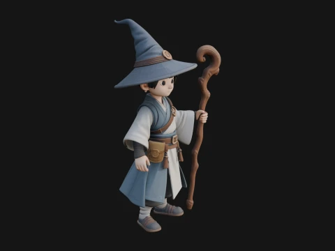 Robed Wizard Statue Design 16 - 3D 프린트 모델 3D 프린트 모델