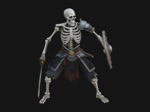 Skeleton Warrior Statue Design 23 - 3D Print Model 3D Print Model