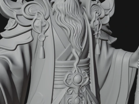 Elven High Mage Statue Design 27 - 3D Print Model 3D Print Model