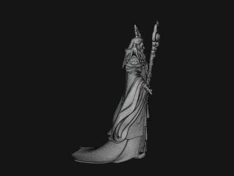 Elven High Mage Statue Design 27 - 3D Print Model 3D Print Model