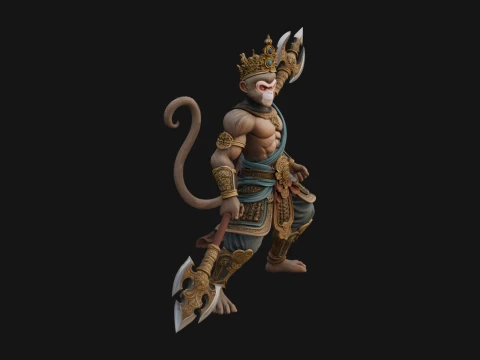 Dise&ntilde;o de estatua del bast&oacute;n del Rey Mono 1 - Modelo de impresi&oacute;n 3D Modelo de impresión 3D