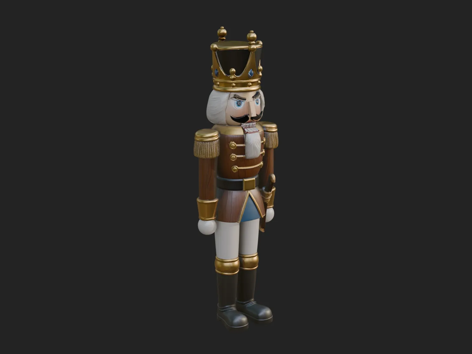 Nutcracker Soldier Statue Design 6 - 3D Print Model 3D Print Model .c4d .max .obj .3ds .fbx .stl .blend 