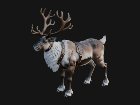 クリスマスのトナカイ像のデザイン 5 - 3D プリント モデル 3Dプリントモデル