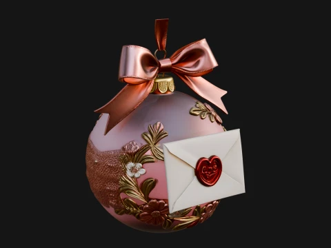 Love Letter Egg Ornament Design 1 - 3D Print Model 3D Print Model