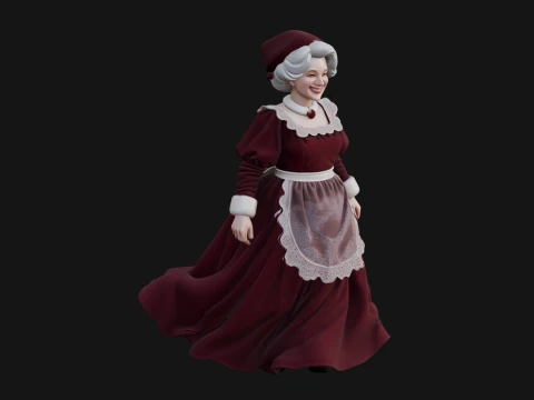 Weihnachtsfrauenstatue Design 1 &ndash; 3D-Druckmodell 3D Druckmodell