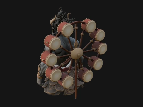 Thunder Drum God Statue Design 1 - 3D Print Model 3D Print Model