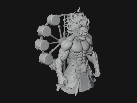 Thunder Drum God Statue Design 1 - 3D Print Model 3D Print Model