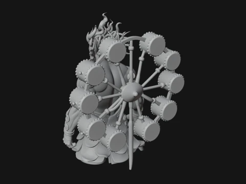 Thunder Drum God Statue Design 1 - 3D Print Model 3D Print Model