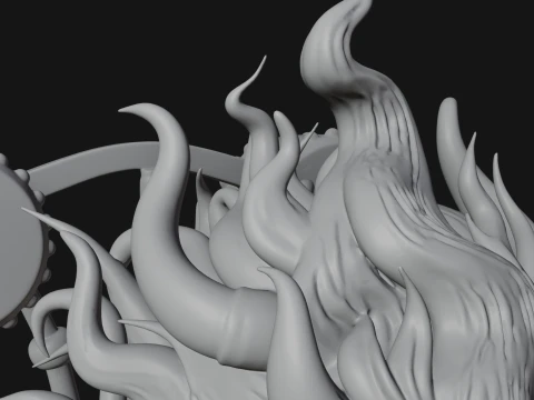 Thunder Drum God Statue Design 1 - 3D Print Model 3D Print Model