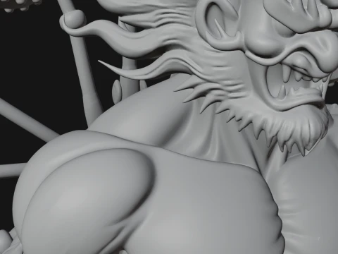 Thunder Drum God Statue Design 1 - 3D Print Model 3D Print Model