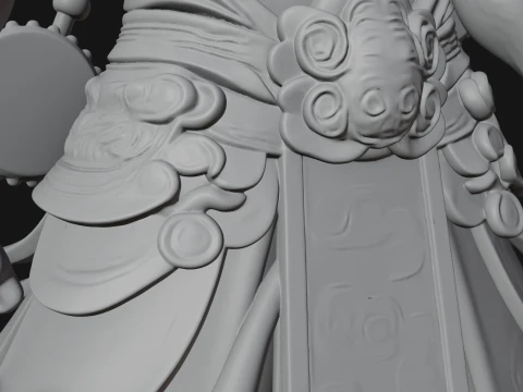 Thunder Drum God Statue Design 1 - 3D Print Model 3D Print Model