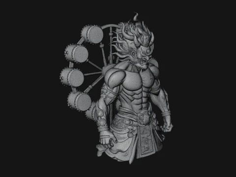 Thunder Drum God Statue Design 1 - 3D Print Model 3D Print Model
