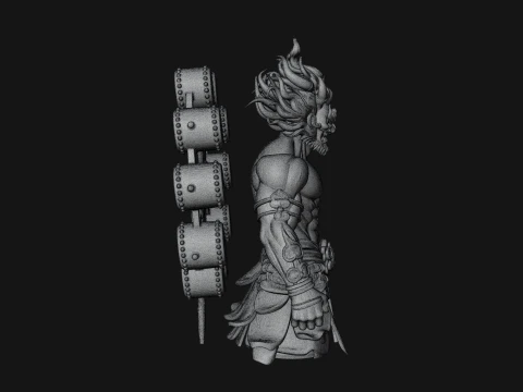 Thunder Drum God Statue Design 1 - 3D Print Model 3D Print Model